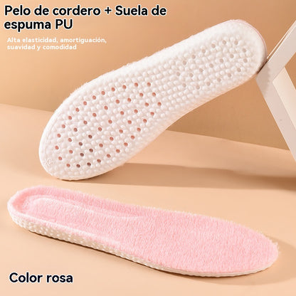 【35-46】【Compra 2 pares y llévate 2 gratis】🔥👣 Plantillas térmicas de franela gruesa – Súper cálidas, suaves y antideslizantes
