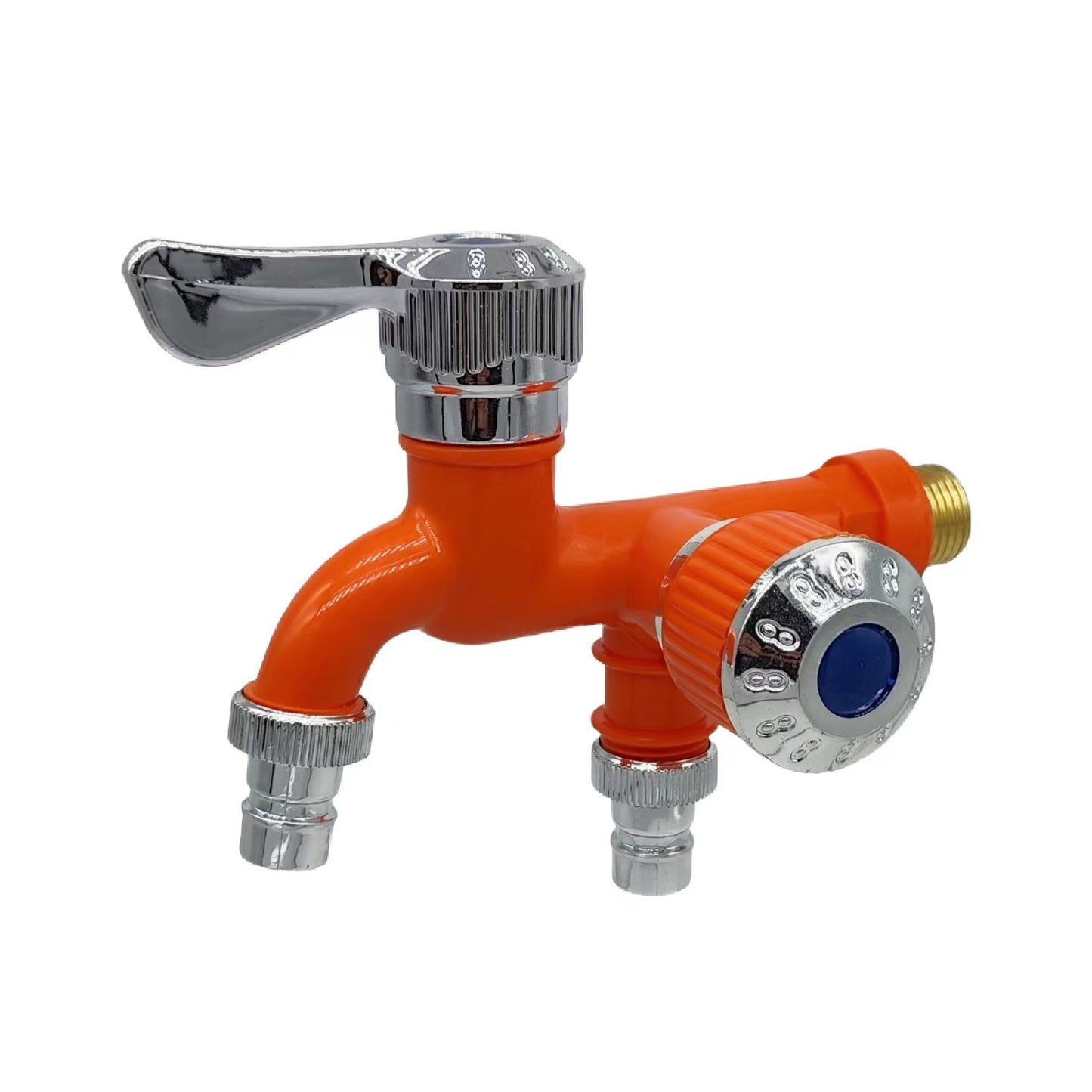 💥【Cumpărați 1 obțineți 1 gratuit】💥Robinet cu intrare dublă și ieșire dublă, rezistent la temperaturi ridicate, cu control dublu, protecție antiîngheț și anti stropire
