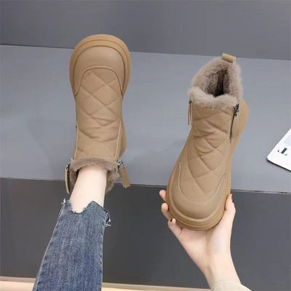 👢【35-41】Stil nou pentru toamnă și iarnă cizme scurte impermeabile, anti-alunecare, calde și la modă, cu talpă moale