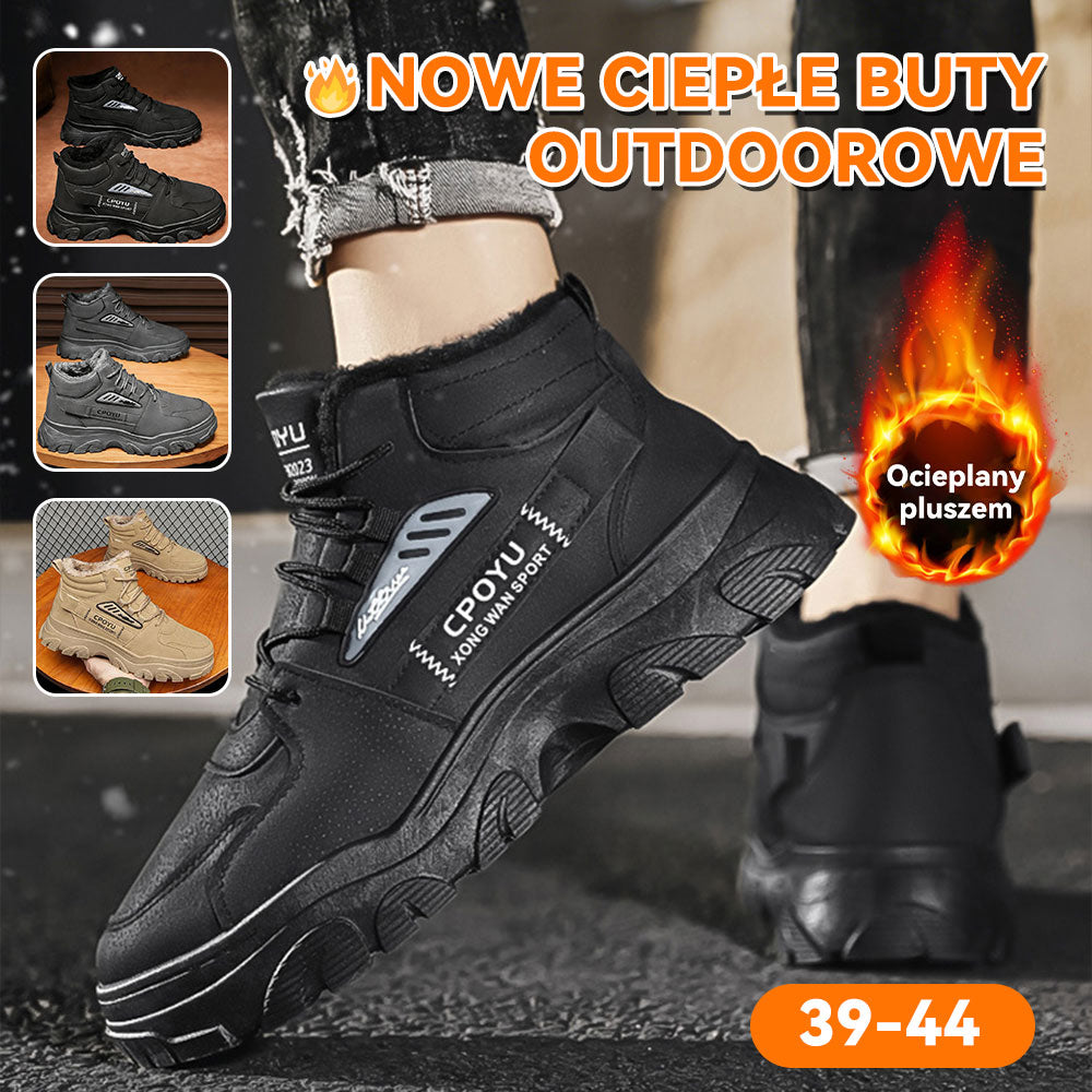 🔥🔥Męskie buty zimowe ocieplane – ciepłe, wysokie i odporne na mróz