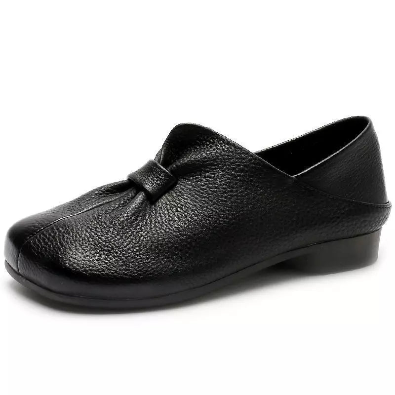 👡【35-42】2026, pantofi moi pentru femei, cu fundă, piele de vacă de înaltă calitate, simpli și rafinați