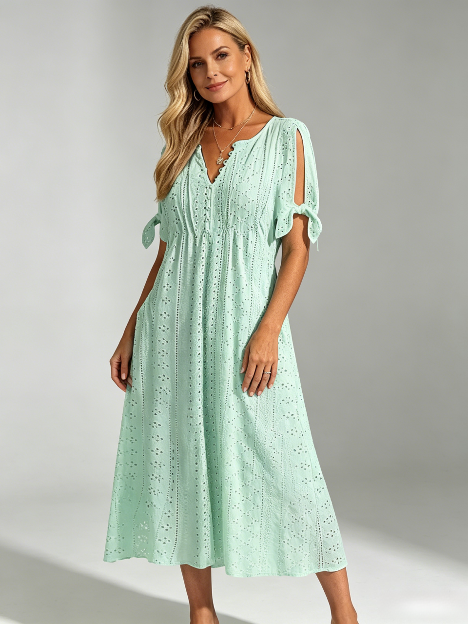 【🏆Cele mai bine vândute produse】👗 Rochie simplă și delicată, de culoare uni