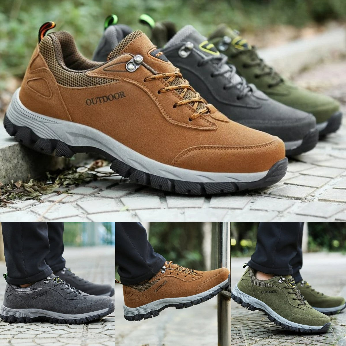 【39-50】Zapatos casuales y de viaje/montaña/deportes al aire libre impermeables y transpirables de gran tamaño para hombres