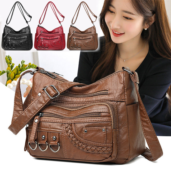 💥【50% de descuento por tiempo limitado】👜Bolso bandolera de cuero suave de gran capacidad 2026