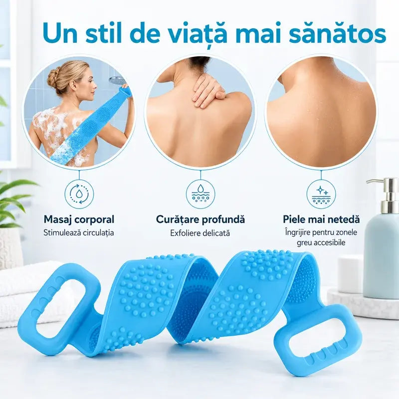 ✨【cumpără unul și primești unul gratis】Prosop de baie din silicon, dublu strat, lung și gros (70 cm/180 g) – Ofertă limitată:  (vei primi 2 bucăți într-o cutie colorată)! 🧼✨