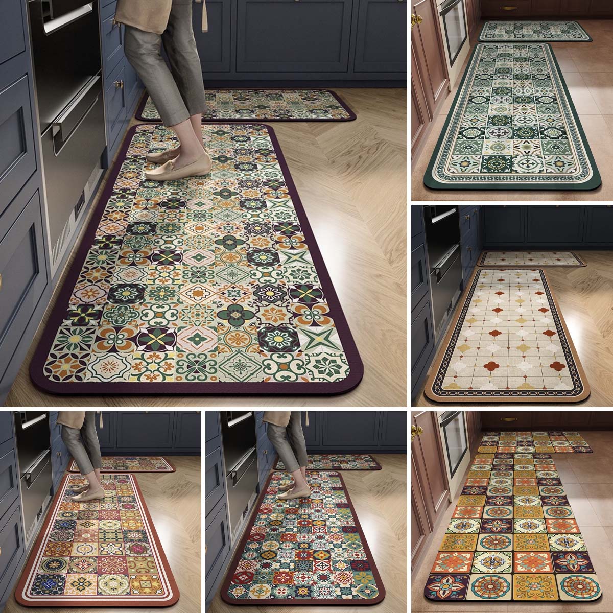 💥💥【50% zniżki】💥【40*60+40*120cm】Maty antypoślizgowe i bardzo chłonne do kuchni i łazienki