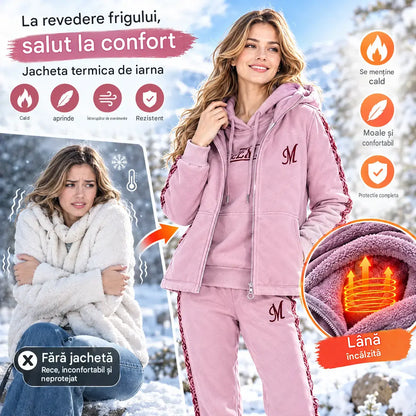 🔥【Pantaloni + Pulover + Jachetă】Nou set sport-casual pentru toamnă/iarnă 2026 – gros și căptușit.
