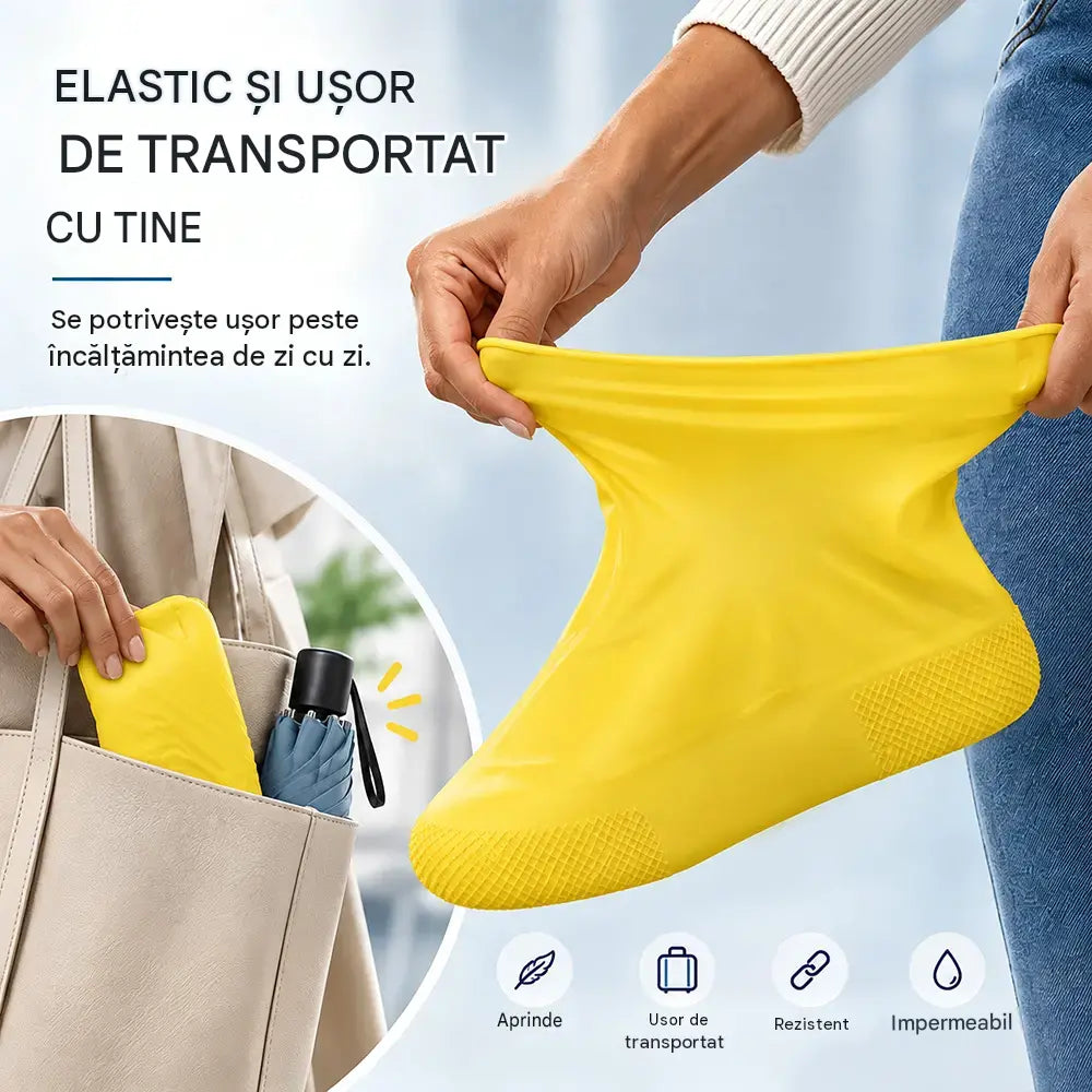【2 perechi la doar 119 lei】Nu lăsa tenișii să se ude! Huse pentru încălțăminte durabile și impermeabile: antiderapante și pliabile – ușor de împachetat și de luat cu tine 🌧️