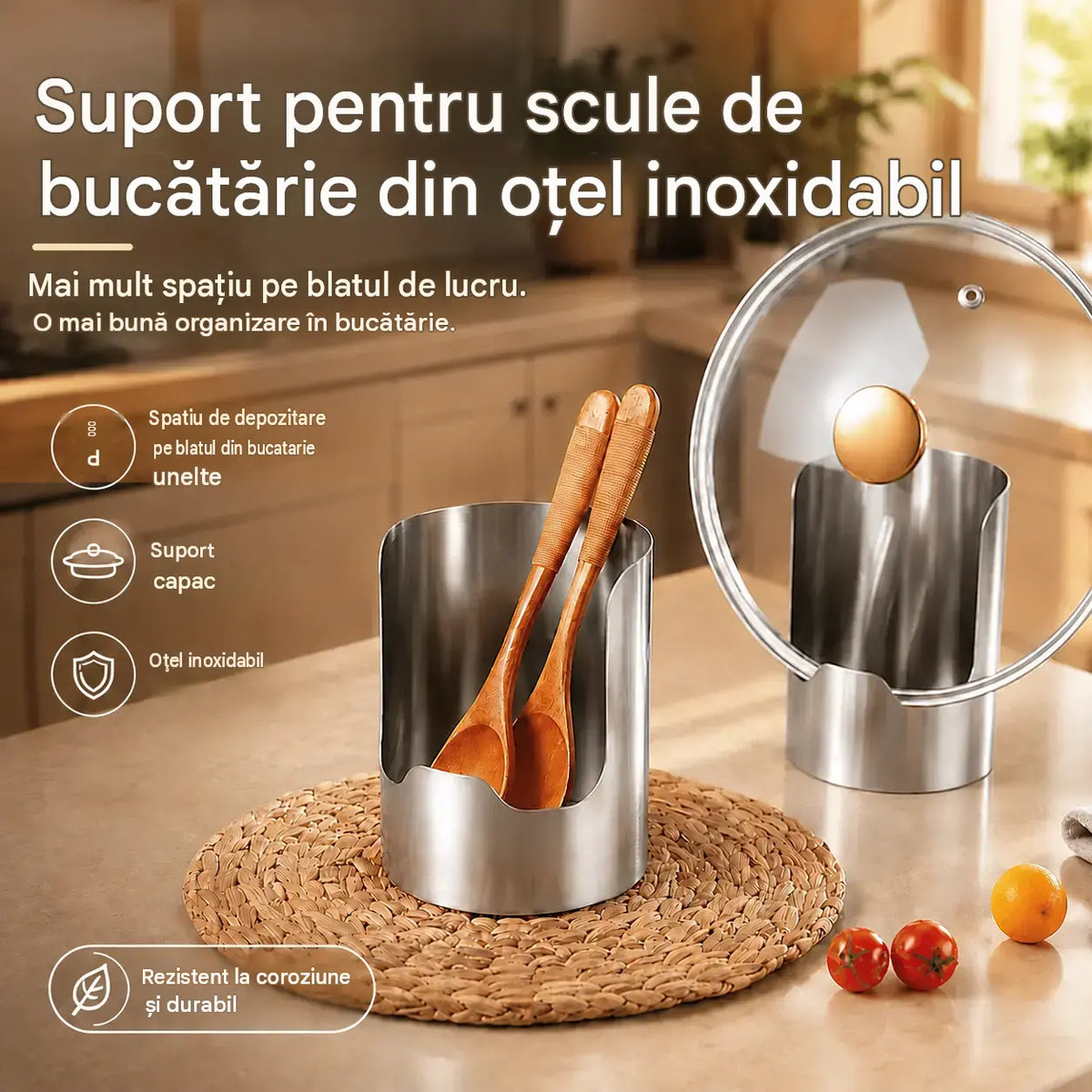 🔥 【Cumperi unul, primești unul gratuit】🥄 Organizator multifuncțional pentru ustensile de bucătărie: păstrează totul organizat și la îndemână ✨🏠