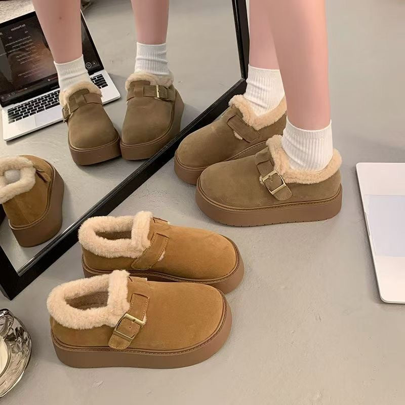 🔥☃️👟【50% zniżki】【35-40】Ciepłe damskie buty zimowe 2025 z grubą podeszwą i miękkim ociepleniem