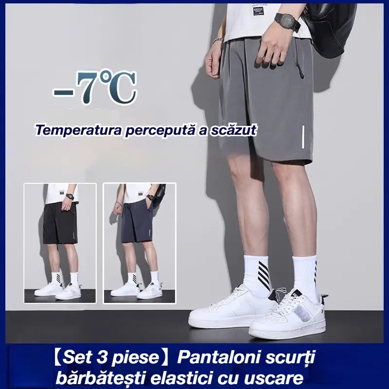 👖😎【Set 3 piese】【M-8XL】Pantaloni scurți bărbătești elastici cu uscare rapidă