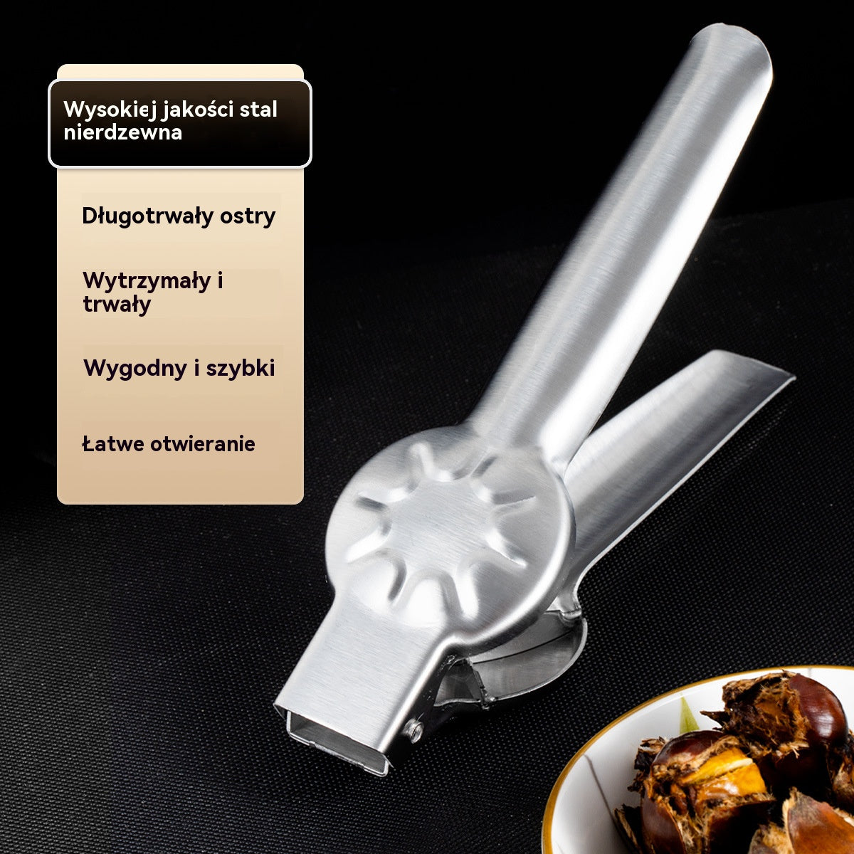 🌰【Kup 1, a 2 dostaniesz gratis】 Otwieracz do kasztanów z klipsem, otwierany jednym dotknięciem bez ryzyka zranienia rąk!