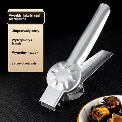 🌰【Kup 1, a 2 dostaniesz gratis】 Otwieracz do kasztanów z klipsem, otwierany jednym dotknięciem bez ryzyka zranienia rąk!