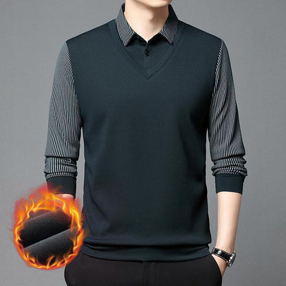 👔[M-4XL] Camisa cálida y engrosada con forro polar para hombre