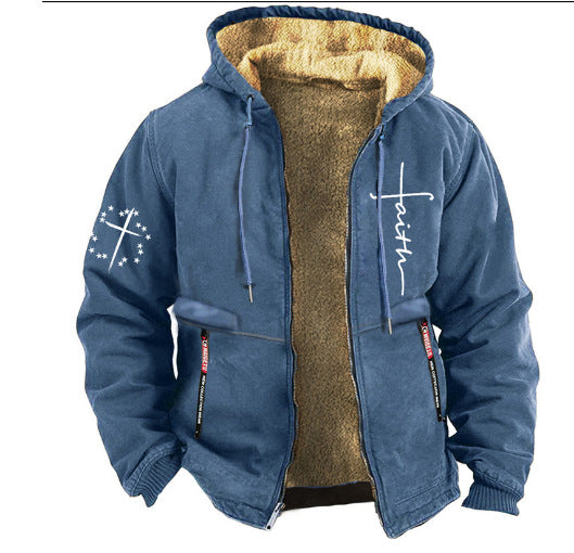 🔥🔥【S-3XL】 Modna, jesienna i zimowa, pogrubiona, aksamitna kurtka męska na co dzień