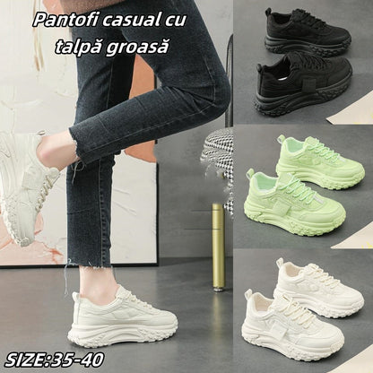 💗【35-40】Nowe buty damskie z grubą podeszwą, buty codzienne (wysokość grubej podeszwy zwiększa się o 5 cm)