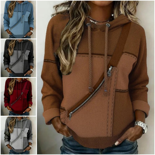 🔥【Envío gratis】🎀🎀【S-5XL】Sudadera con capucha y manga larga estampada para mujer