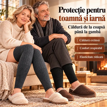 🦵 Genunchiere Călduroase de Iarnă · Model Extra Lung cu Căptușeală Pufoasă · Protecție Extinsă pentru Genunchi și Picioare!