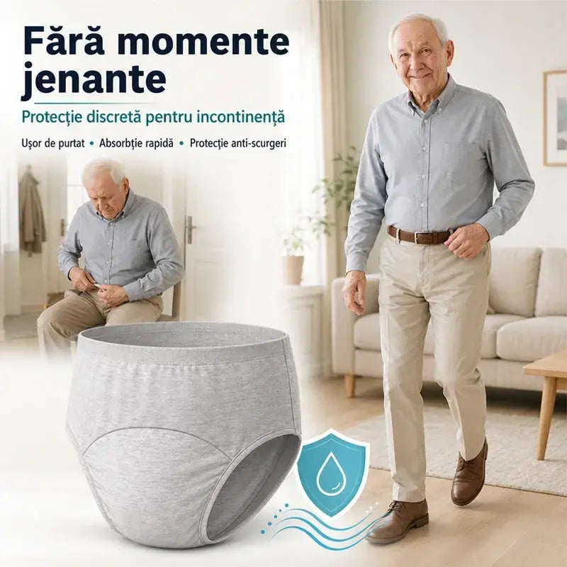 🛡️【Set de 3 Bucăți】Chiloți Absorbanți pentru Incontinență, Mărimi Mari – Protecție Anti-Scurgeri cu Zona Îngroșată