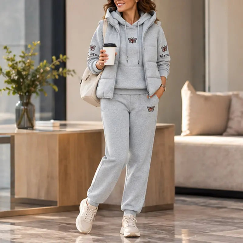 【M-4XL】💟💞Nou set casual din trei piese pentru 2026 (vestă + top + pantaloni)