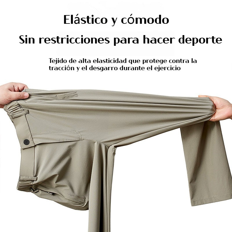 ❄️【XL-5XL】Pantalón hombre outdoor ligero de secado rápido con tejido fresco elástico ideal verano
