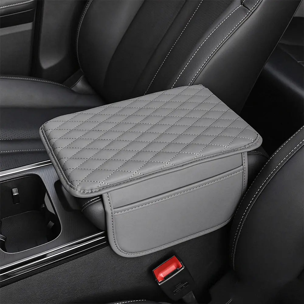 🚗 Suport Ergonomic Universal pentru Cotieră Auto · Cu Buzunare De Stocare · Piele Ecologică · Montare Rapidă!