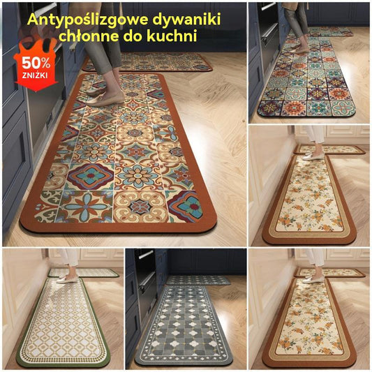 💥50% zniżki💥【40*60cm+40*120cm】Nowa chłonna mata antypoślizgowa z okrzemkami🦶