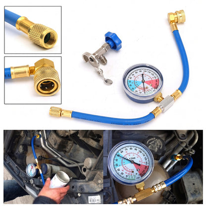 ⏳Ofertă limitată în timp⏰ Furtun de încărcare cu agent frigorific R134a pentru instalații A/C, cu manometru – unealtă universală și ușor de utilizat pentru proiecte DIY 🔧