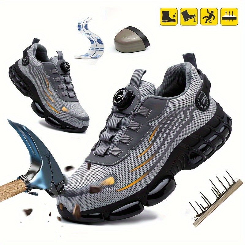 🔥Las botas de seguridad para hombre, aptas para uso diario, son resistentes a los impactos y a las perforaciones, y cuentan con puntera de acero.