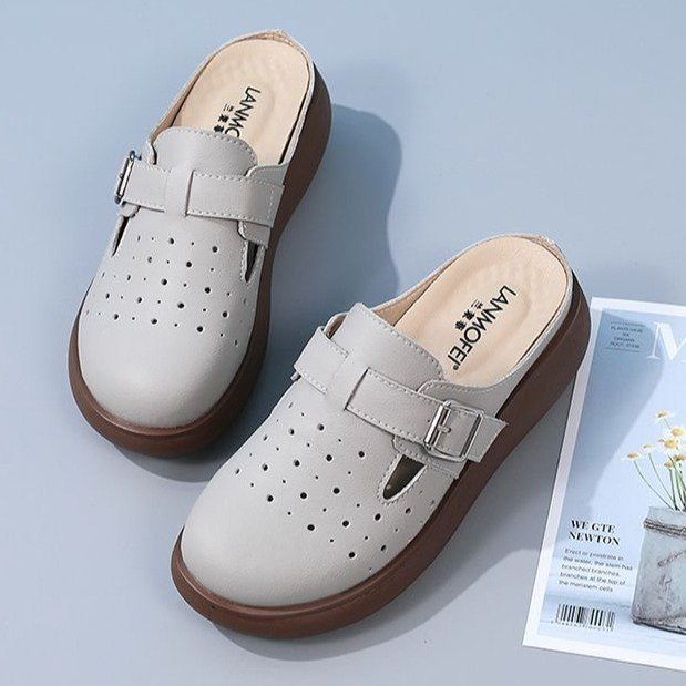 ✨【35-40】Sandalias de cuero para mujer nuevas hechas a mano con suelas gruesas, suelas suaves, no causan fatiga al caminar