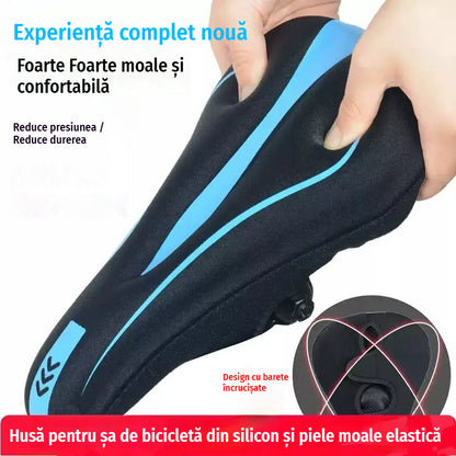 🔥🚲 Husă pentru șa de bicicletă din silicon și piele moale elastică: confort maxim și protecție completă