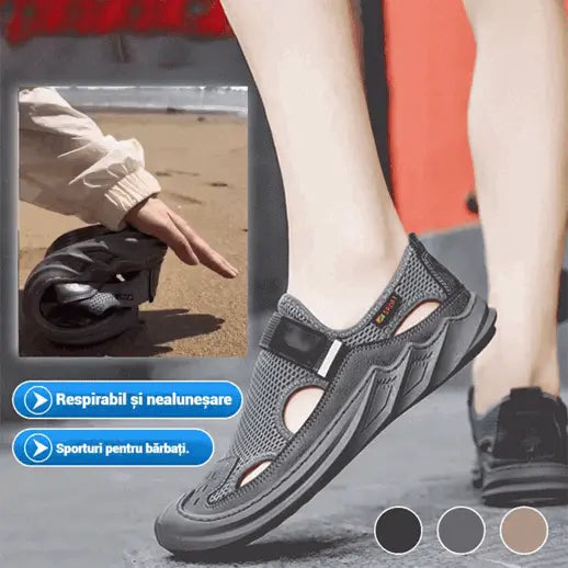 【39-47】✨Sandale de vară pentru bărbați, casual, respirabile, cu talpă moale din plasă