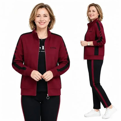 🔥【Jachetă + pantaloni】😍 Nou set sport casual pentru toamnă/iarnă