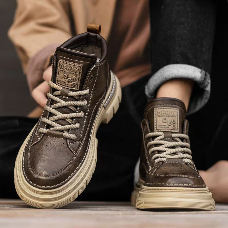 【Časovno omejena posebna ponudba】【39-44】💪 Jesenske in zimske retro visoke moške čevlje, retro britanski slog