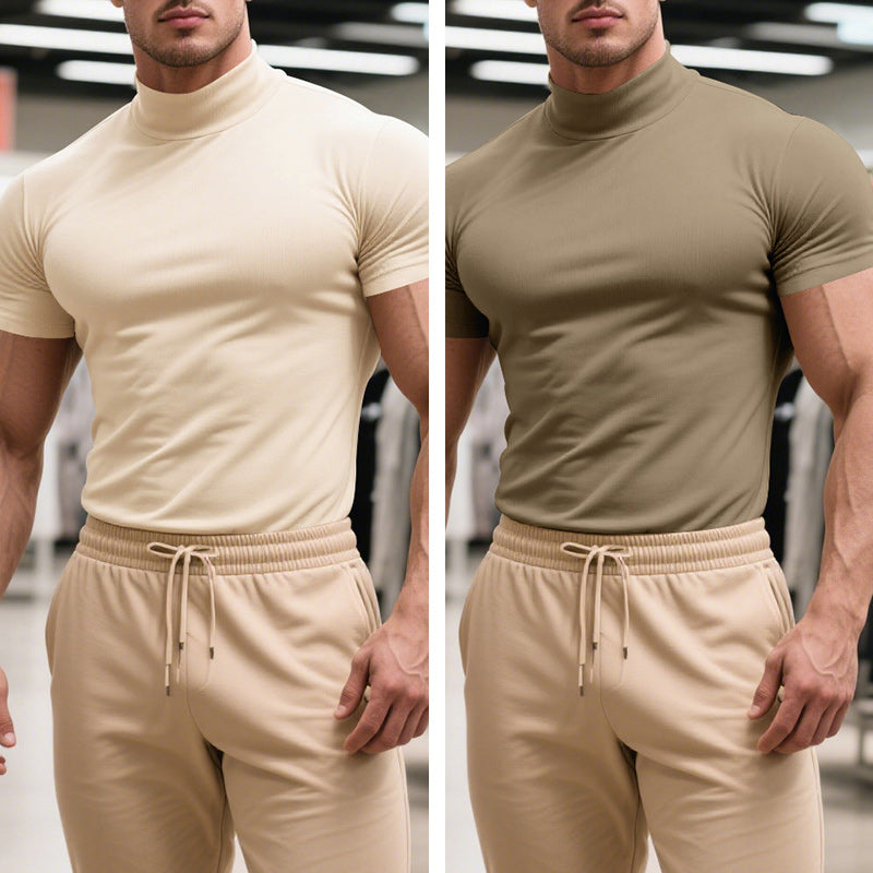 🎁✨ 【cumperi 1, primești 1 gratis】tricou bărbătesc cu guler semi-înalt, absorbant și respirabil