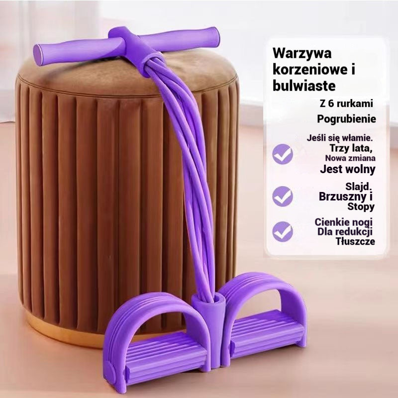 🎁💜【Kup 1, a 1 dostaniesz gratis】💜Elastyczna taśma oporowa z pedałami – do ćwiczeń jogi, brzucha i nóg w domu