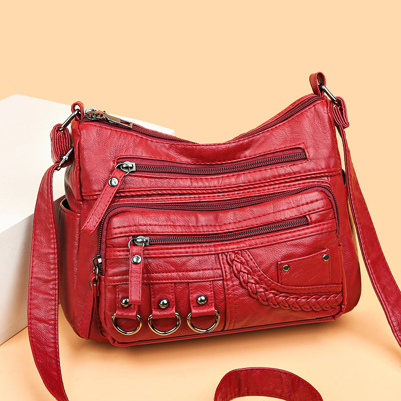 💥【50% de descuento por tiempo limitado】👜Bolso bandolera de cuero suave de gran capacidad 2026