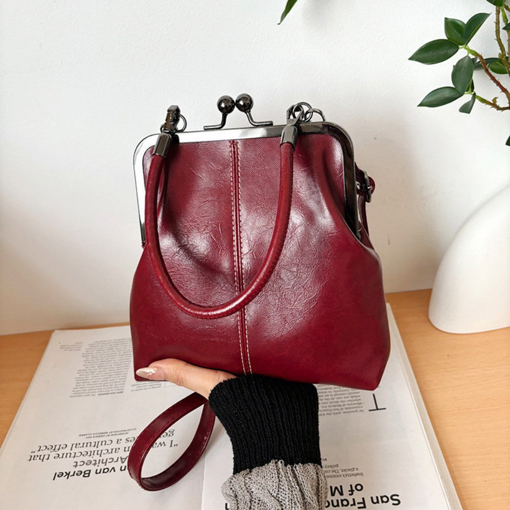 🎒Bolso retro con cierre metálico firme y diseño versátil para uso diario