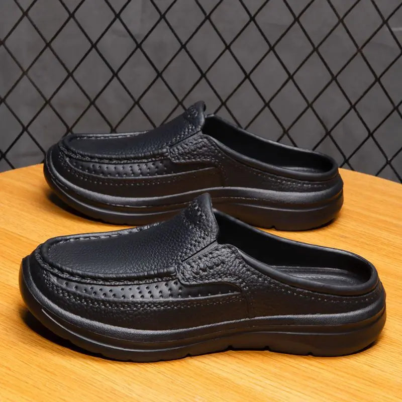 ✨🔥【Lichidare de vară】【39-45】Papuci casual din piele pentru bărbați, simpli și confortabili