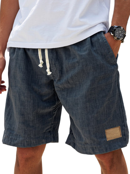 ⏳🔥【Ultima zi cu reducere de 50%】👖 【S-5XL】【55-110 kg】Pantaloni scurți casual din in pentru bărbați, cu șnur, pentru anul 2026 (mărimi mari).