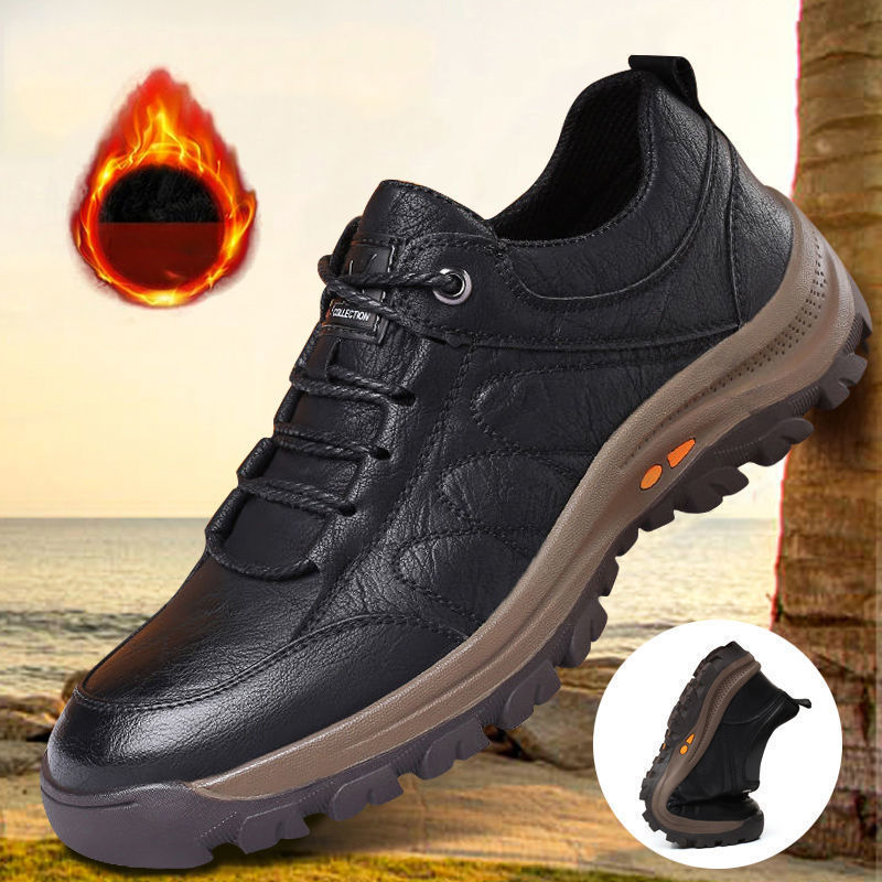 🔥👞 【Reducere de 50%✨】Pantofi noi din piele pentru bărbați, pentru toamnă/iarnă – confortabili și călduroși