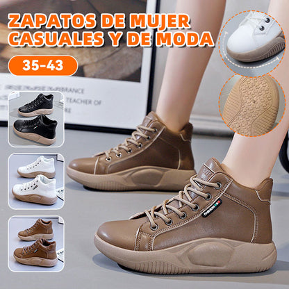 【35-40】Zapatos de ocio versátiles de nueva moda con suela gruesa retro