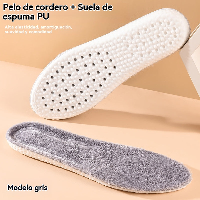 【35-46】【Compra 2 pares y llévate 2 gratis】🔥👣 Plantillas térmicas de franela gruesa – Súper cálidas, suaves y antideslizantes