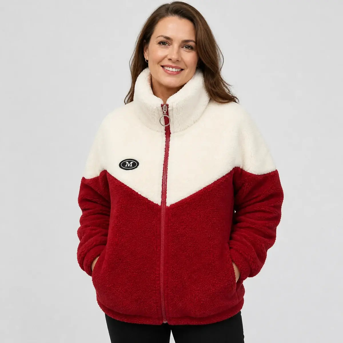 🔥🐏【M-4XL】Jachetă din bumbac cu căptușeală de iarnă, căptușeală groasă din blană de miel, haină călduroasă