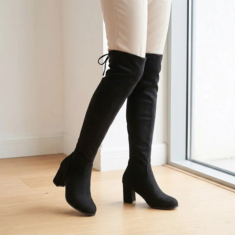 【35-43】👢 Cizme peste genunchi 👢 — Adaugă instantaneu o notă de eleganță!