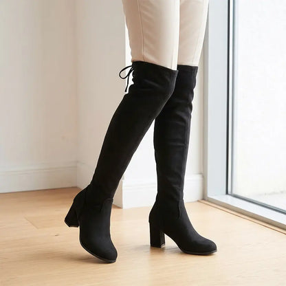 【35-43】👢 Cizme peste genunchi 👢 — Adaugă instantaneu o notă de eleganță!