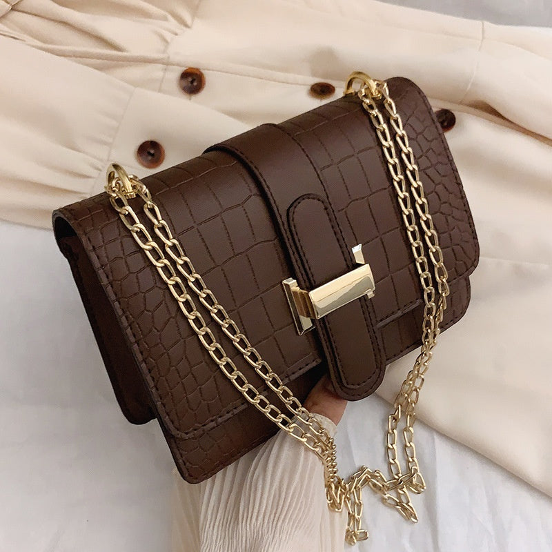 👜Bolso bandolera mujer elegante con cadena y diseño minimalista
