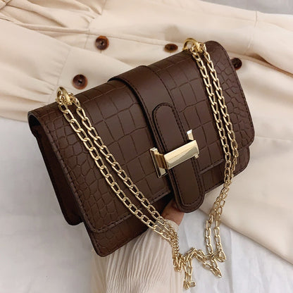 👜Bolso bandolera mujer elegante con cadena y diseño minimalista