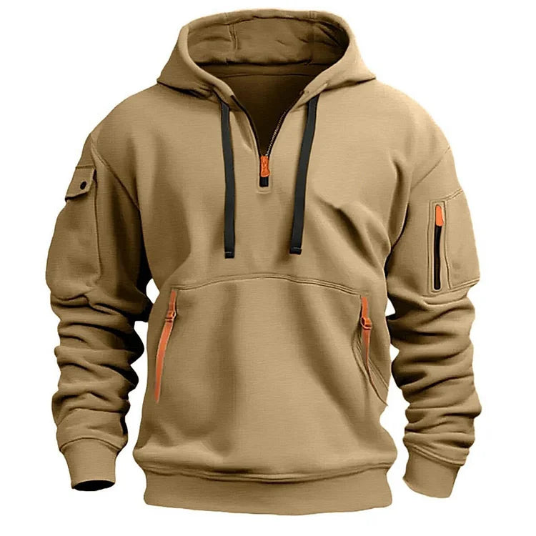 👕Noutate pentru toamnă/iarnă [Mărimi S-5XL] Hanorac bărbătesc cu fermoar și buzunare multiple – Livrare gratuită