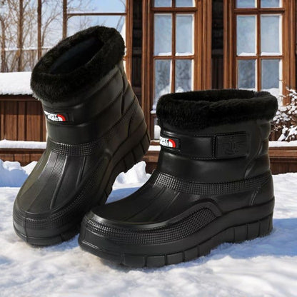 ♥️♥️【40-45】【Nuevo producto】Botas de exterior cálidas e impermeables para hombre con forro polar, duraderas, para agua y nieve, hasta el tobillo o por encima del tobillo.